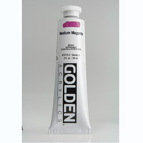 Golden, Heavy Body, Acrylic, Paint, 2oz, Medium Magenta